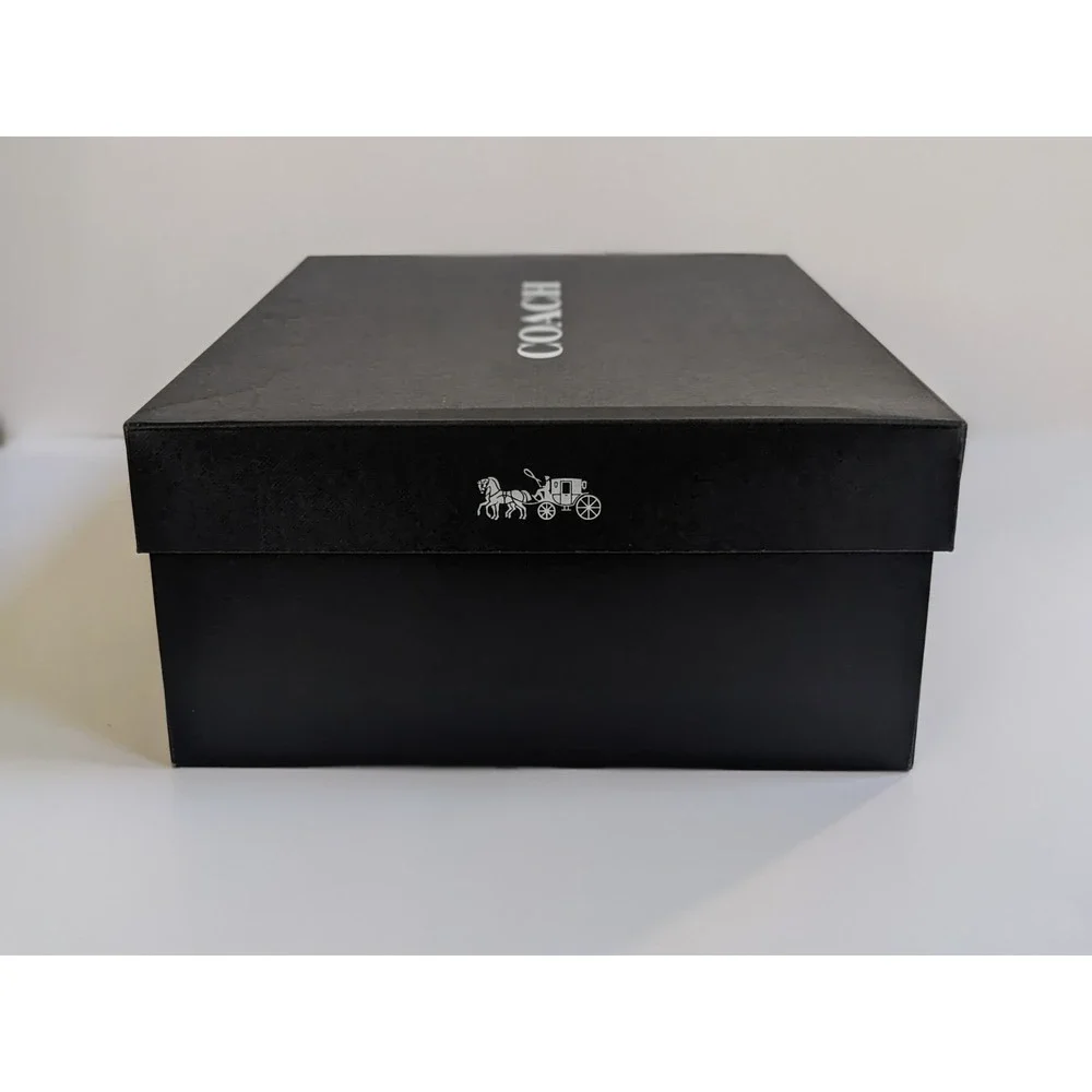 Coach Black EMPTY Shoe Storage Gift Large Cardboard Box ONLY 13.75 x 11 x 5.5
